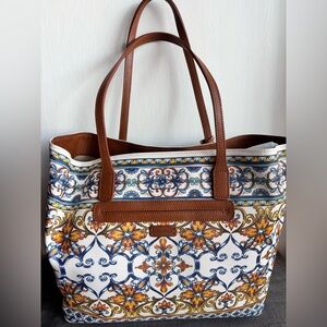 Brighton Bella Lucca Multicolor Shoulder Bag Tote Boho Chic